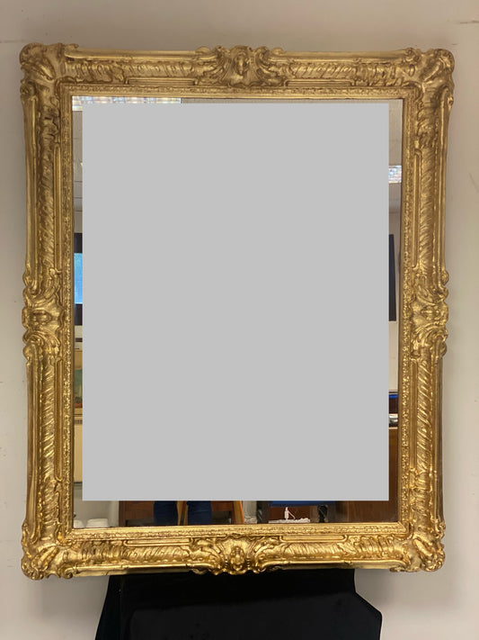 Lombard mirror carved in gold leaf. 19th century 145 x 101