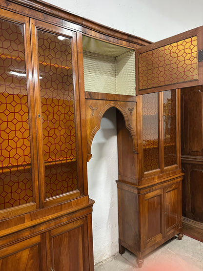 Libreria a ponte epoca Carlo X lombarda XIX secolo. Restaurata