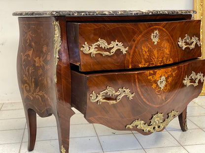 Curved chest of drawers with front and sides Napoleon III 800