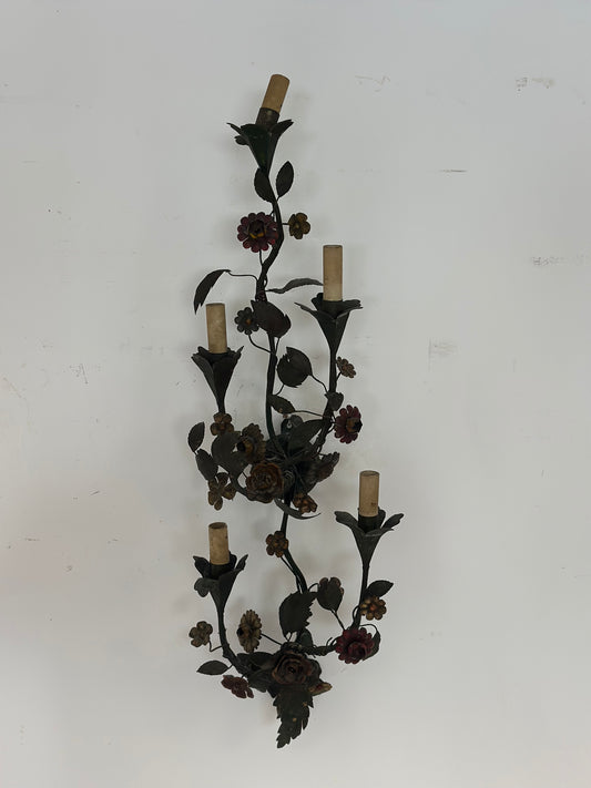 Applique Capodimonte cinque luci . Inizio XX secolo