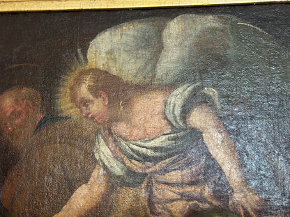 La liberazione di San Pietro olio su tela. XVII secolo