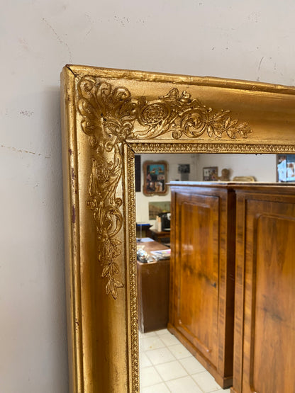 Gilded Lombard Empire Mirror. 19th century
