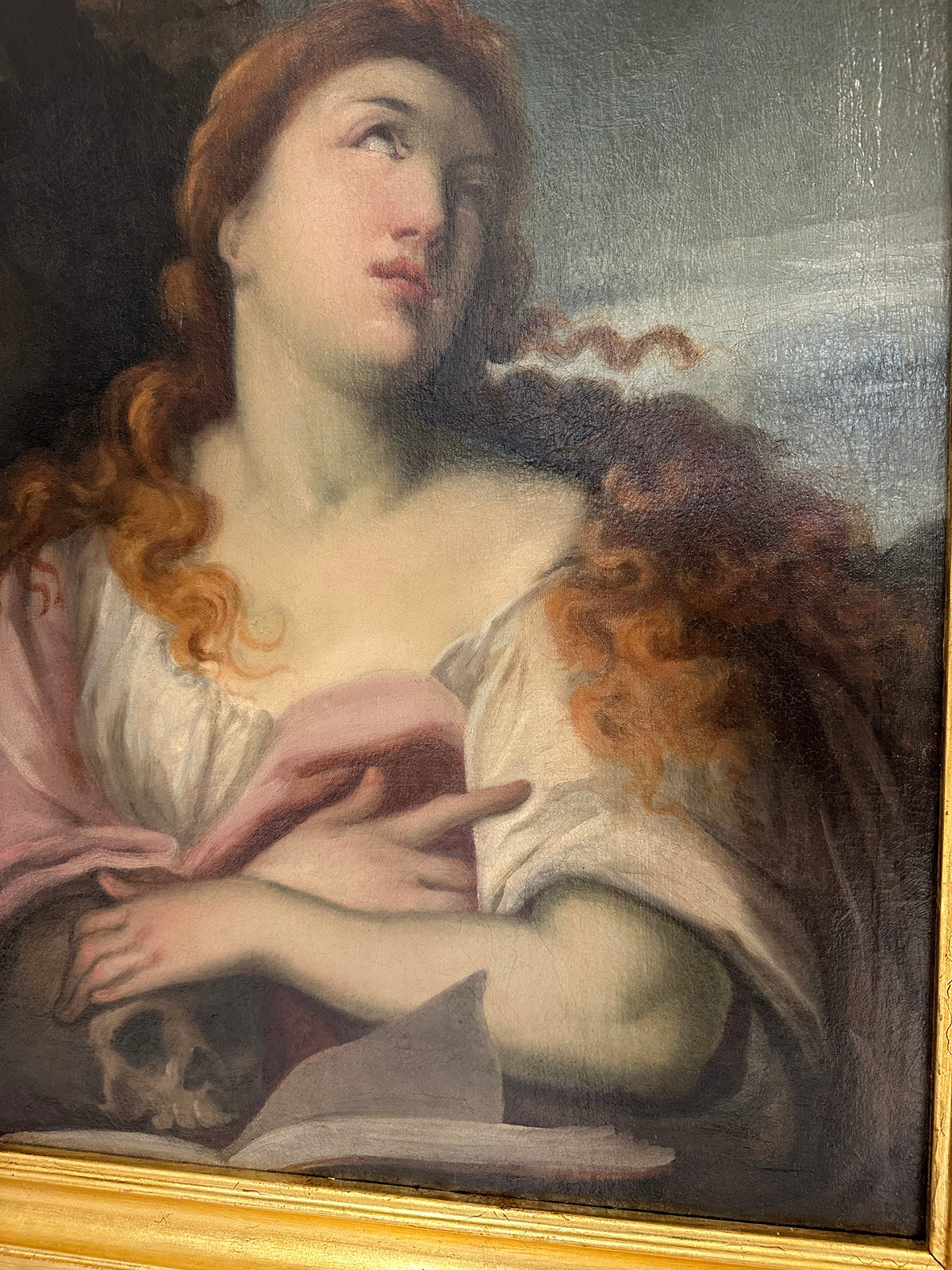 TIZIANO VECELIO (maniera di)
Pieve di Cadore 1488-90 Venezia 1576
Maddalena Penitente 
Olio su tela.  78 x 96