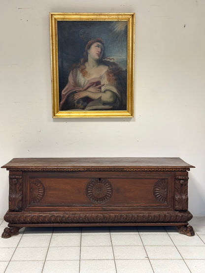 TIZIANO VECELIO (maniera di)
Pieve di Cadore 1488-90 Venezia 1576
Maddalena Penitente 
Olio su tela.  78 x 96