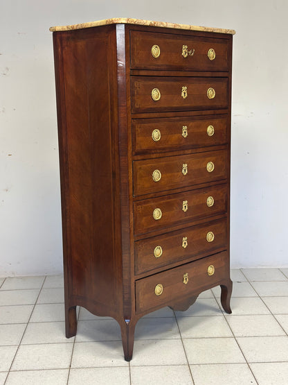 Settimanale Napoleone III sette cassetti.  Restaurato 800