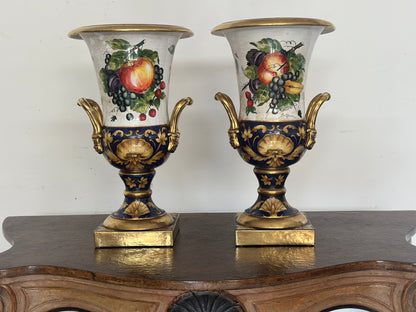 Coppia di Vasi Medicei . Batignani  XX secolo  51 cm
