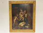 Olio su tavola. Sacra famiglia con Sant’Anna e San Giovannino . XVI secolo.   76 x 63