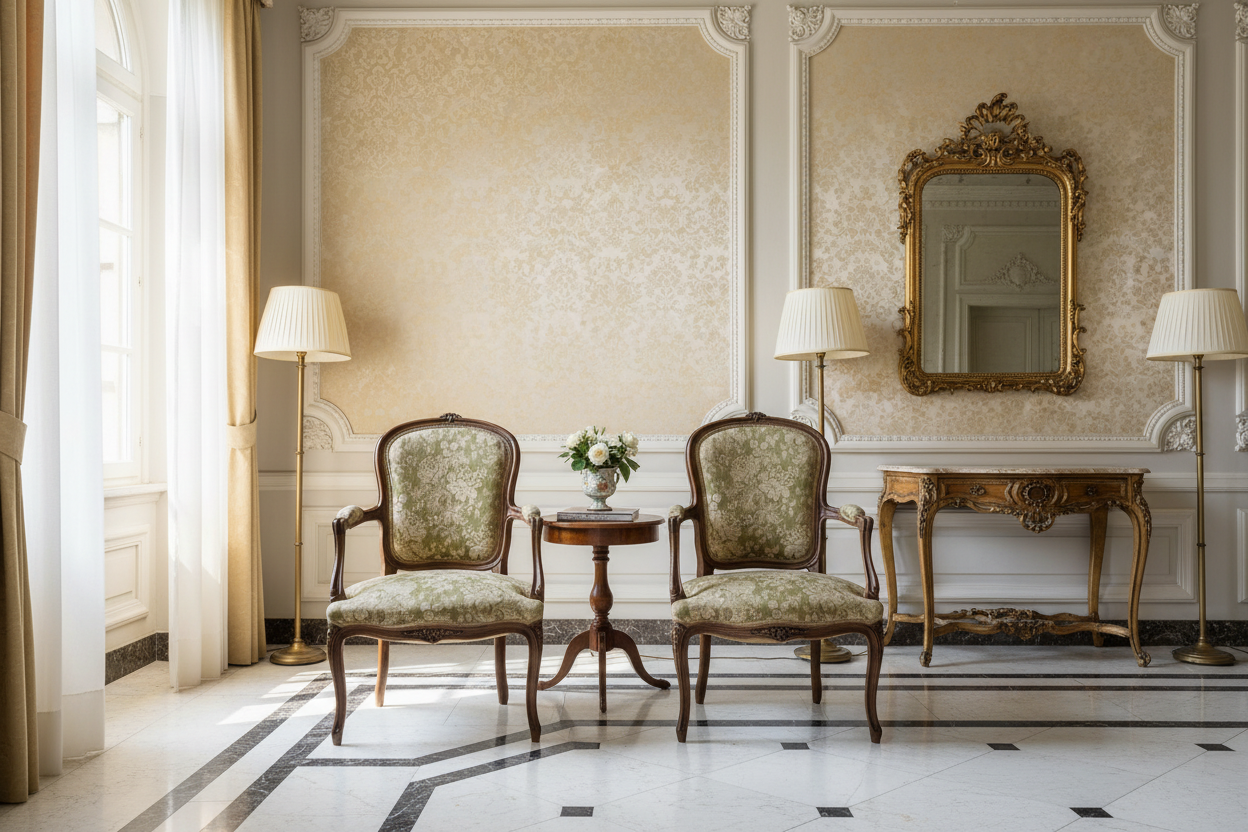 Coppia di poltroncine Luigi Filippo in noce.  XIX secolo