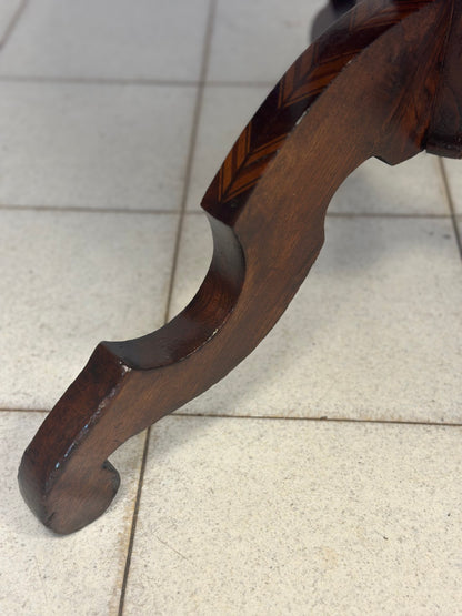 Tavolino-Rolo -intarsiato rotondo seconda metà 1800