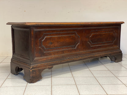 Bolognese walnut chest. 17th century