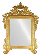 Lombard Charles X wooden mirror in gold leaf. Early 19th century