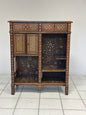 Credenza intarsiata alla maniera di Adriano Brambilla . Milano fine XIX secolo
