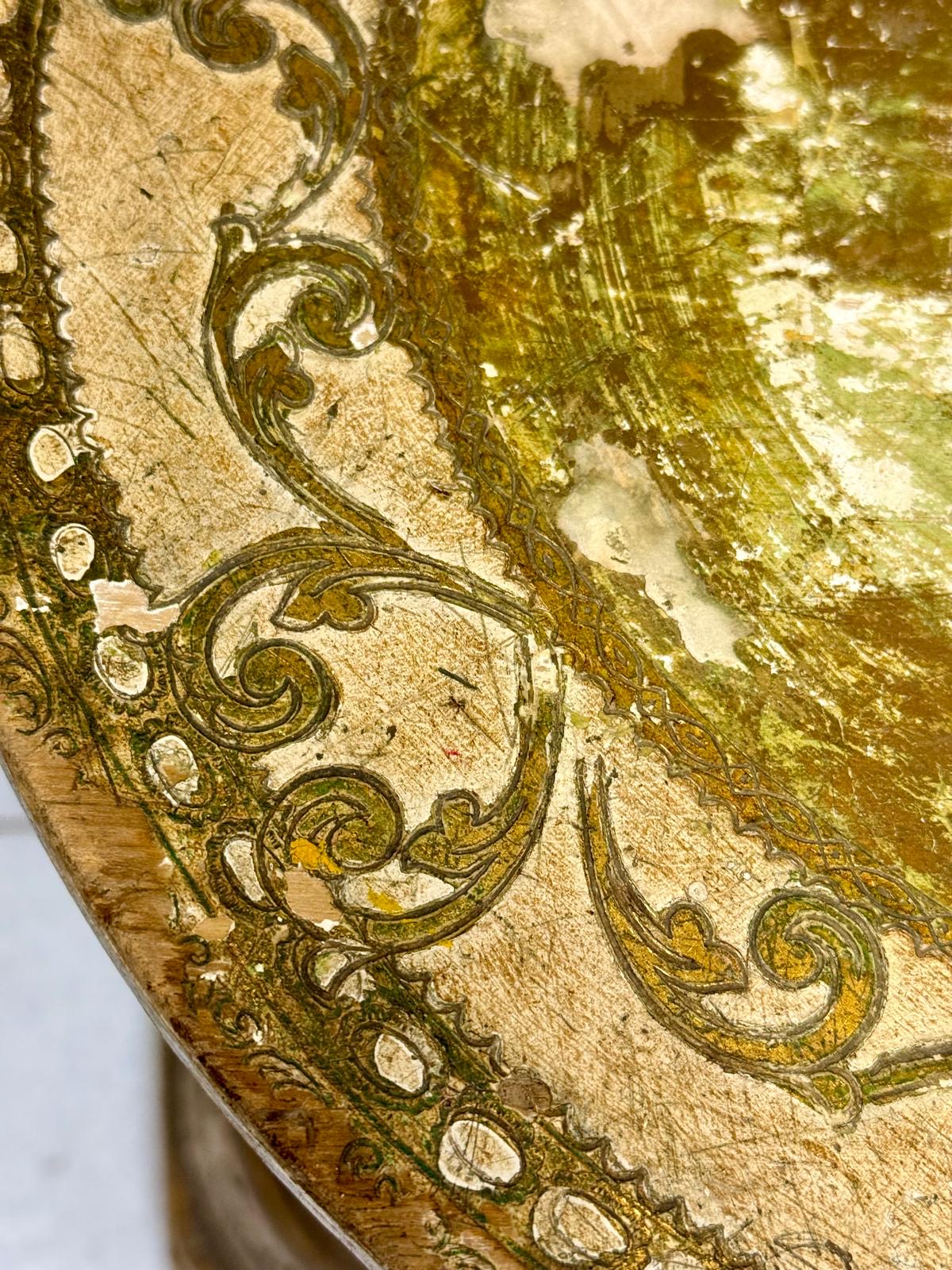 Colonna a calice impero laccata dipinta primo 900