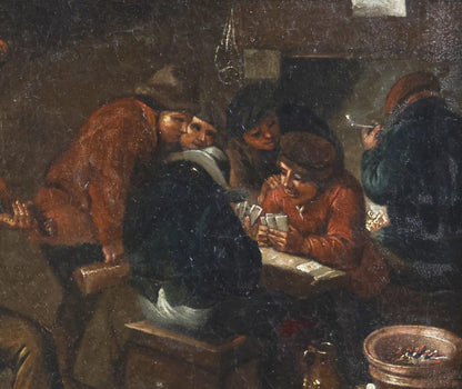 Olio su tela.   Scuola fiamminga epoca pieno 600