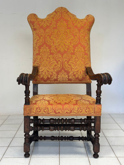 Trono seggiolone capotavola . Modena XVII secolo