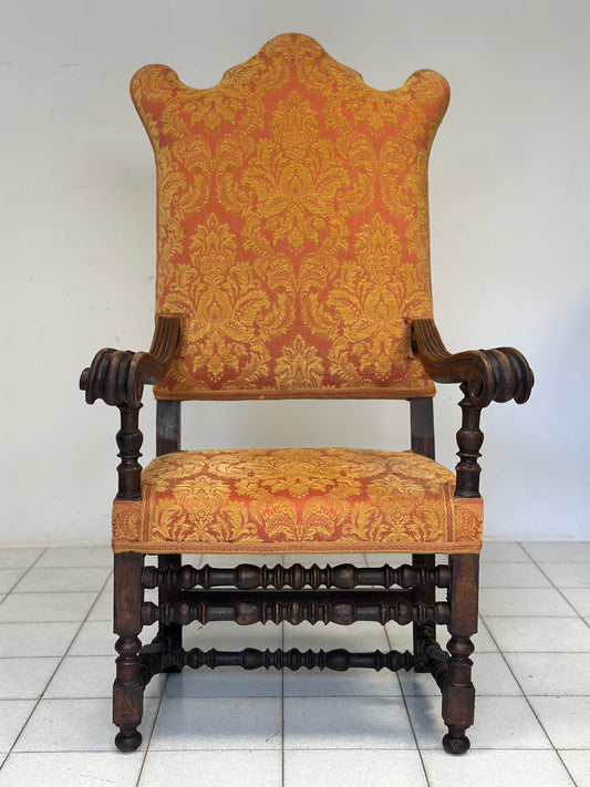 Trono seggiolone capotavola . Modena XVII secolo