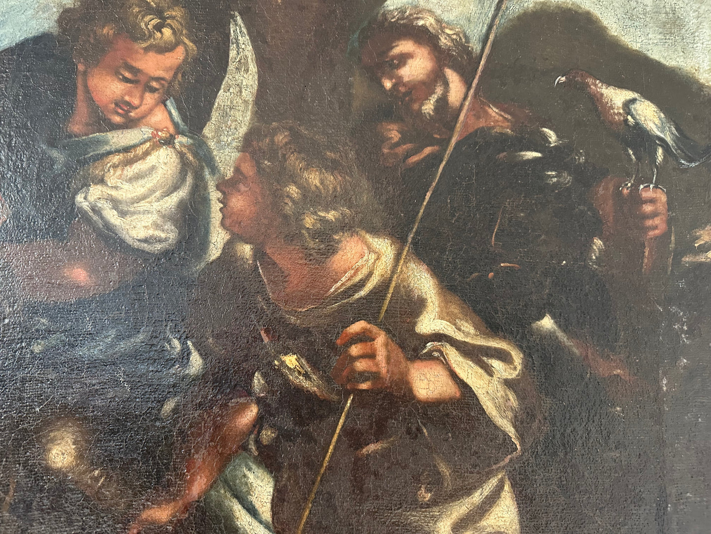 Scena biblica di caccia
Scuola  di Salvator Rosa olio su tela
fine XVII secolo
