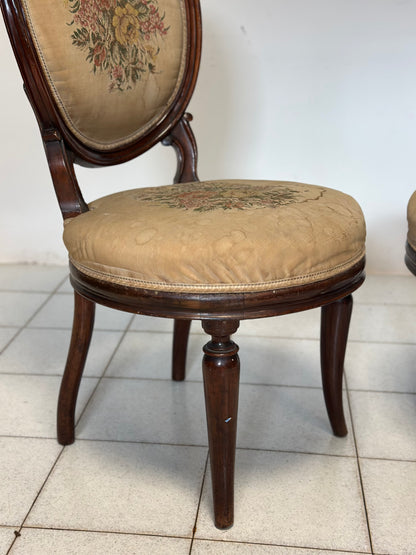 Coppia di sedie Carlo X lombarde . XIX secolo