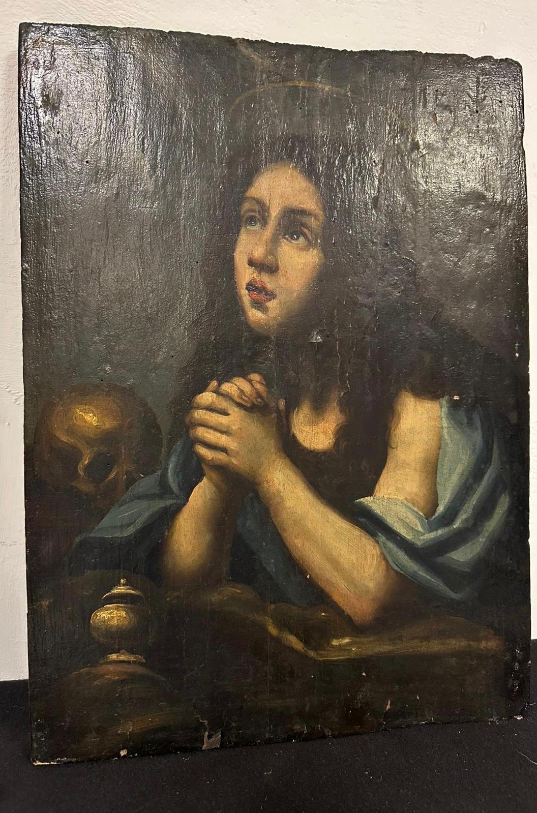 Carlo Dolci ( Bottega ) Maddalena penitente, olio su tavola.  600