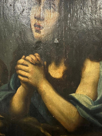 Carlo Dolci ( Bottega ) Maddalena penitente, olio su tavola.  600