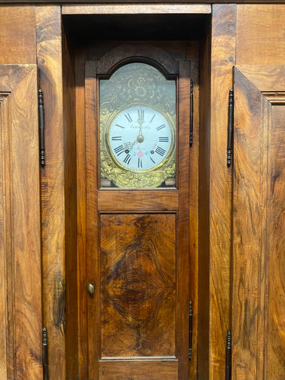 Credenza libreria con alzata noce . Fine XVIII secolo