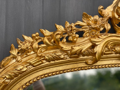 Large floor mirror from the Lombardy area. 19th century