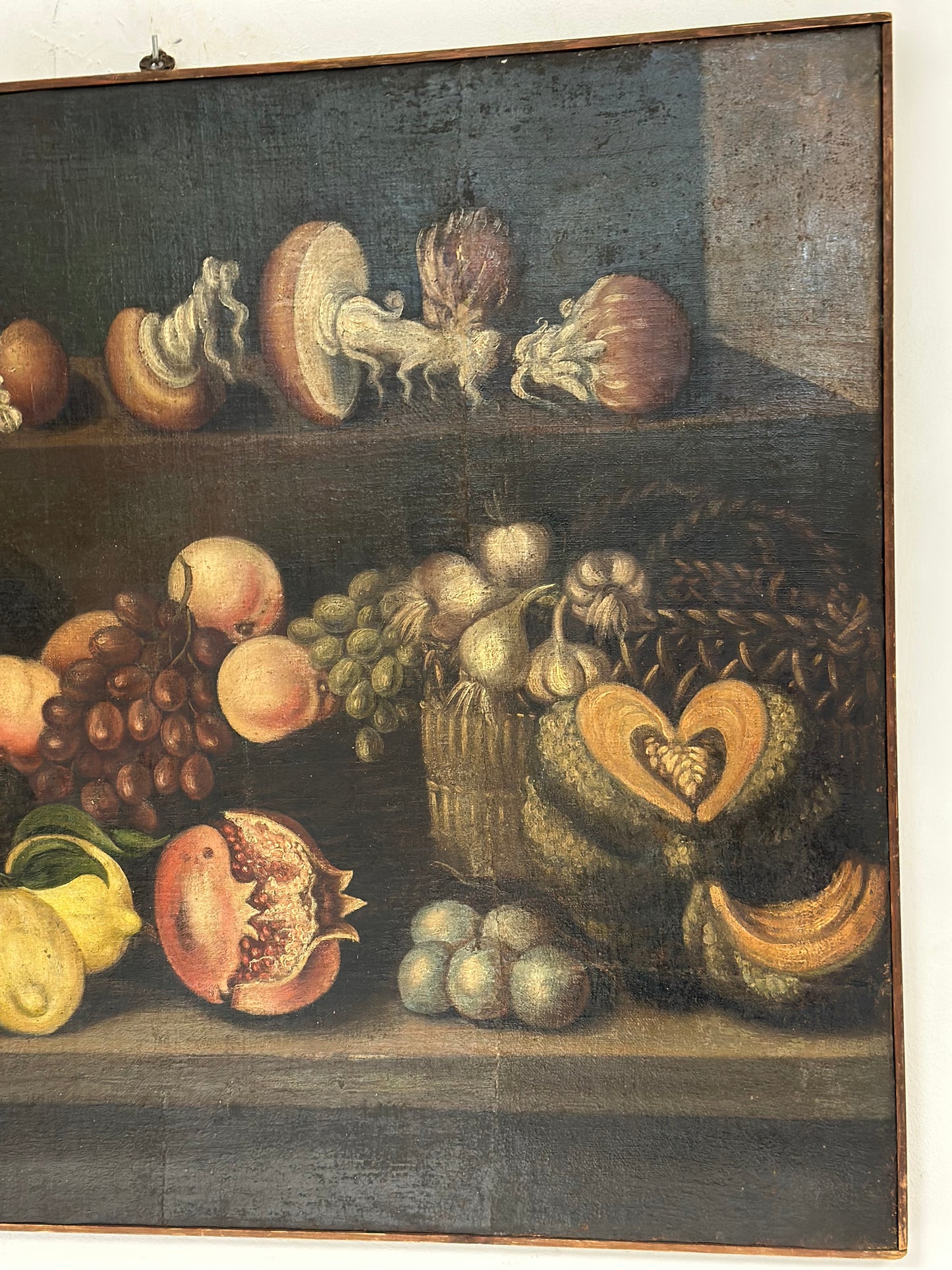 Olio su tela natura morta . XVII secolo inizio XVIII secolo