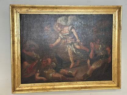 La liberazione di San Pietro olio su tela. XVII secolo