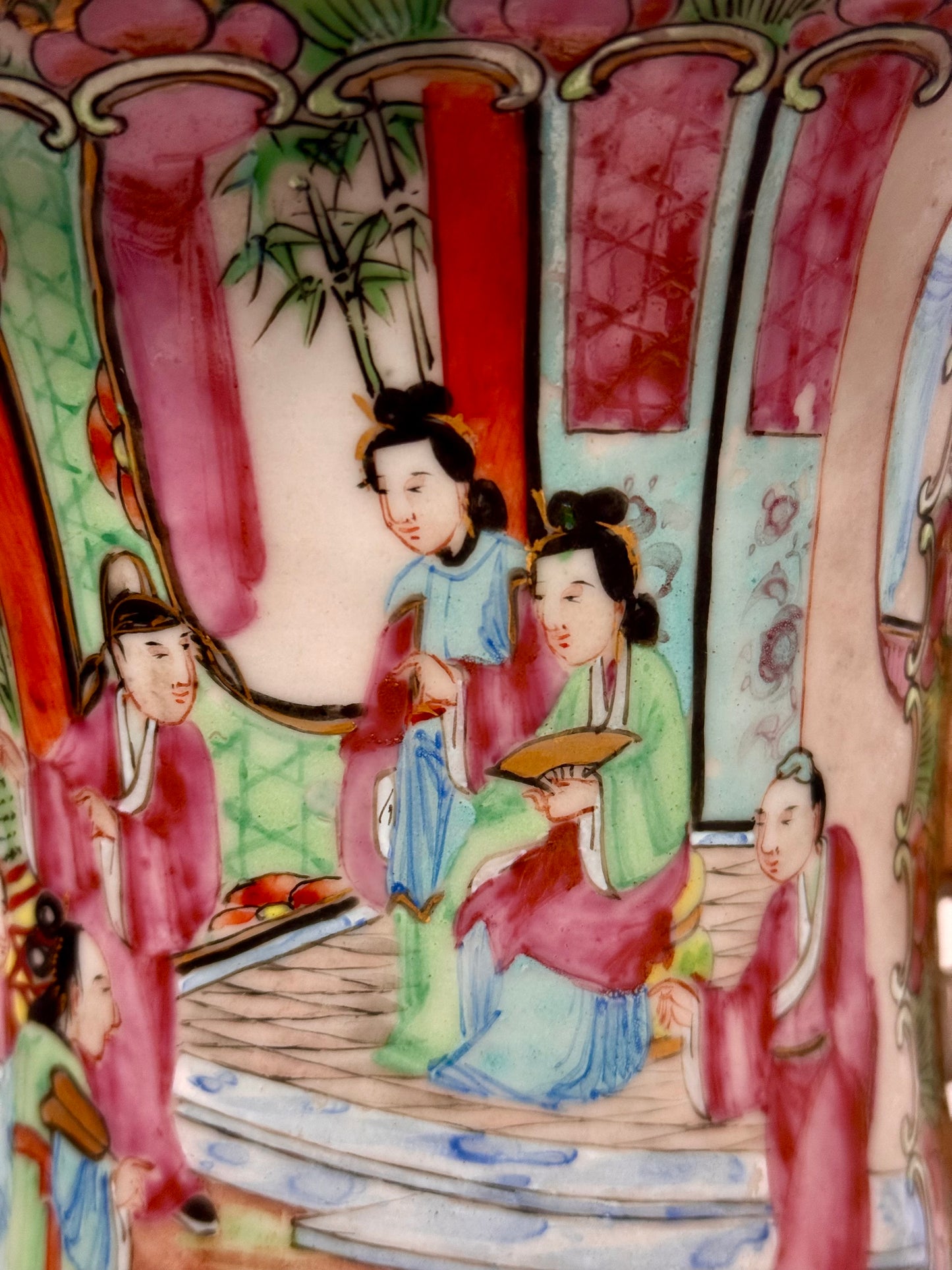 Vaso in porcellana Famiglia Rosa . Cina XIX secolo