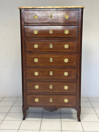 Settimanale Napoleone III sette cassetti.  Restaurato 800
