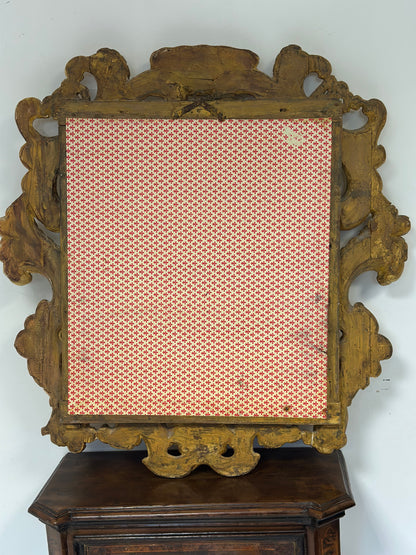 Specchiera emiliana in legno intagliato e dorato   Barocco XVII secolo