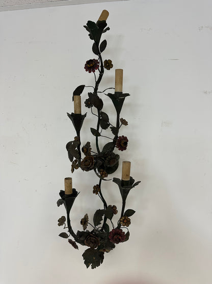 Applique Capodimonte cinque luci . Inizio XX secolo