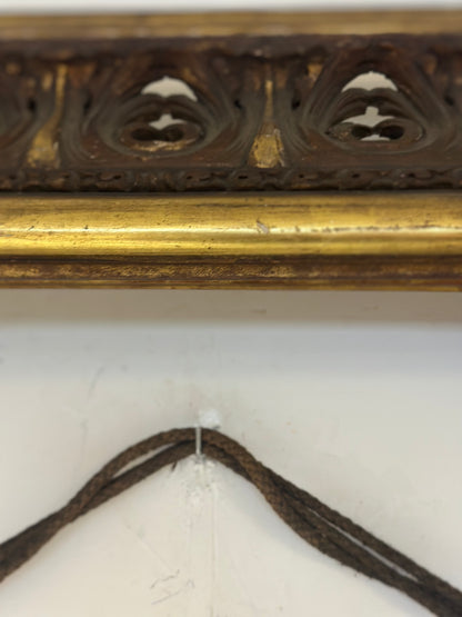 Cornice in legno traforato dorato ebanizzato.
Lombardia prima metà 800. 108 x 92
