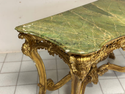 Consolle in legno intagliato e dorato .Napoli XVIII secolo