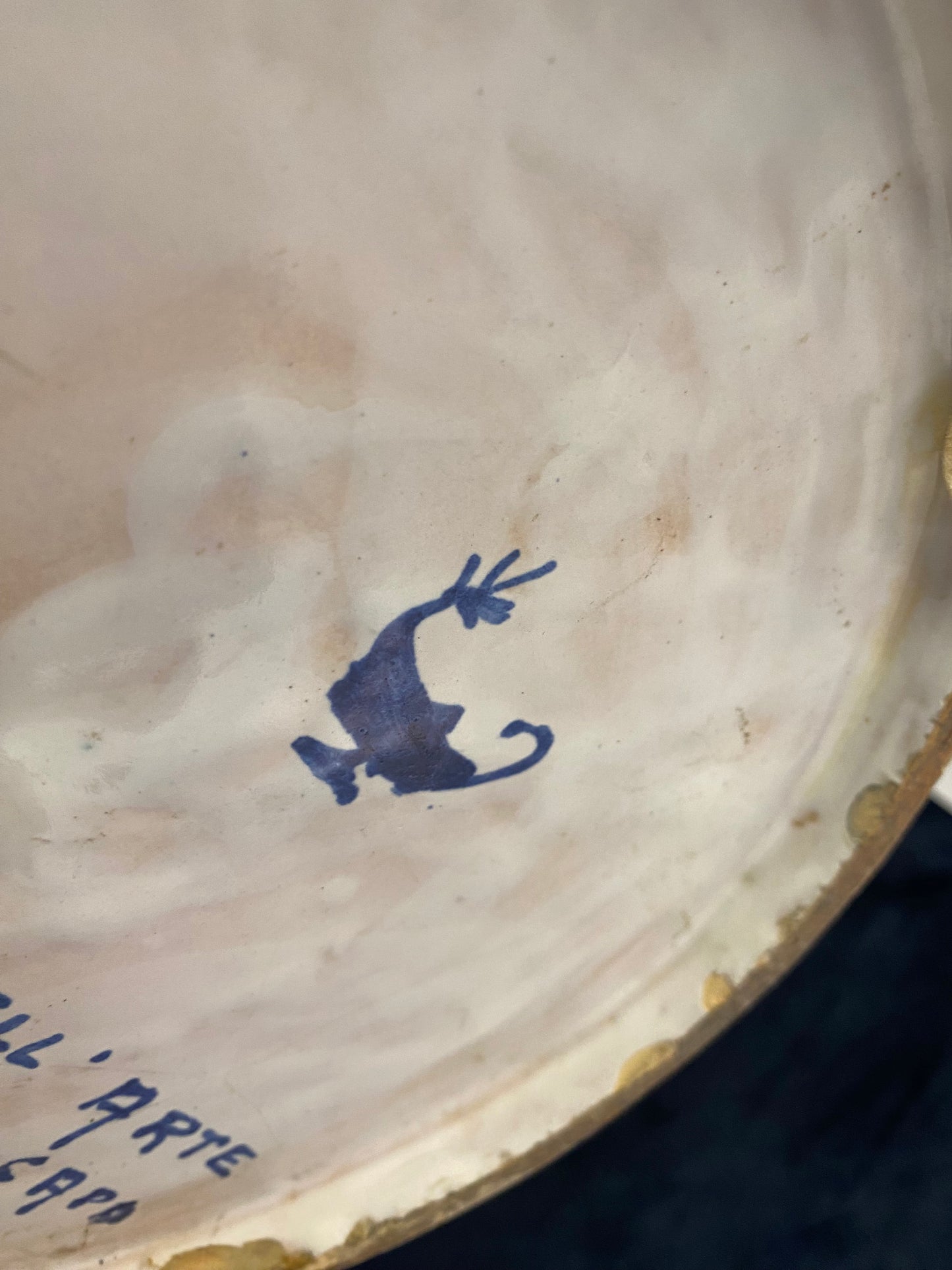 Albissola majolica pharmacy vase signed and dated 1922. H 64