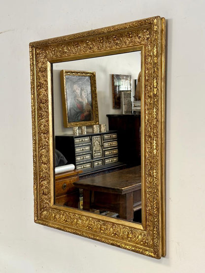 Gilded Barbizon mirror. 19th century