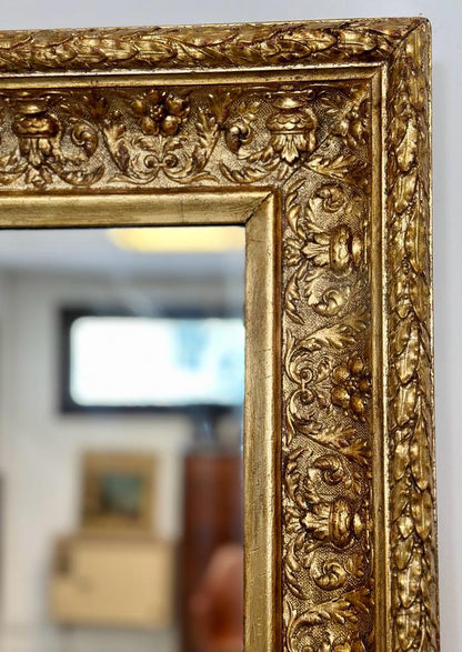Gilded Barbizon mirror. 19th century