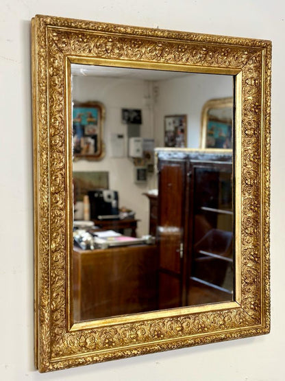 Gilded Barbizon mirror. 19th century