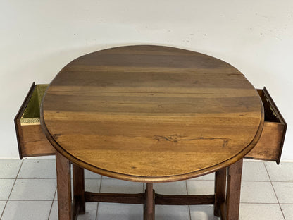 Walnut hinged table. 17th century