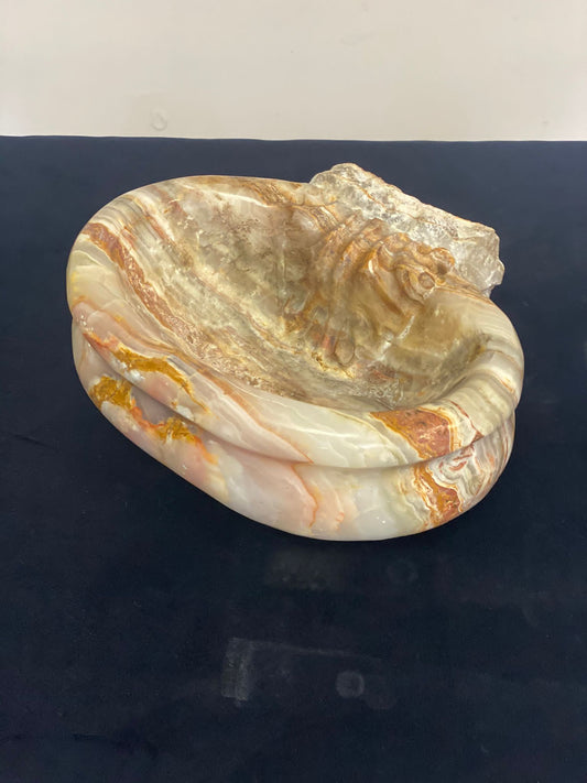 Marble holy water stoup. 19th century
