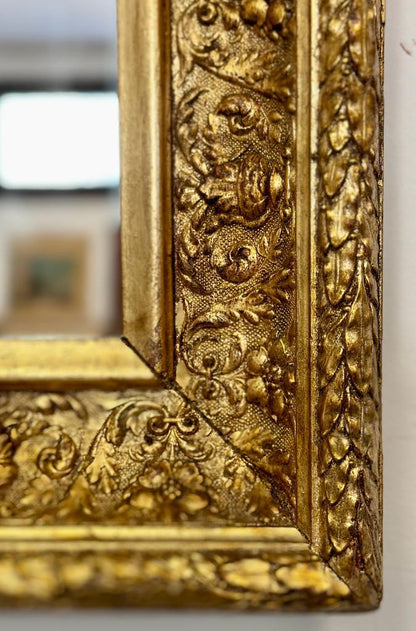 Gilded Barbizon mirror. 19th century