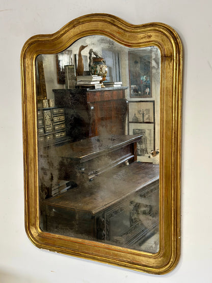 Specchiera lombarda foglia oro Luigi Filippo . 126 x 93 XIX secolo