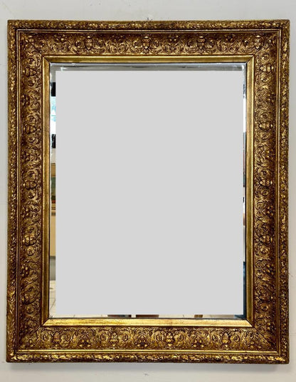 Gilded Barbizon mirror. 19th century