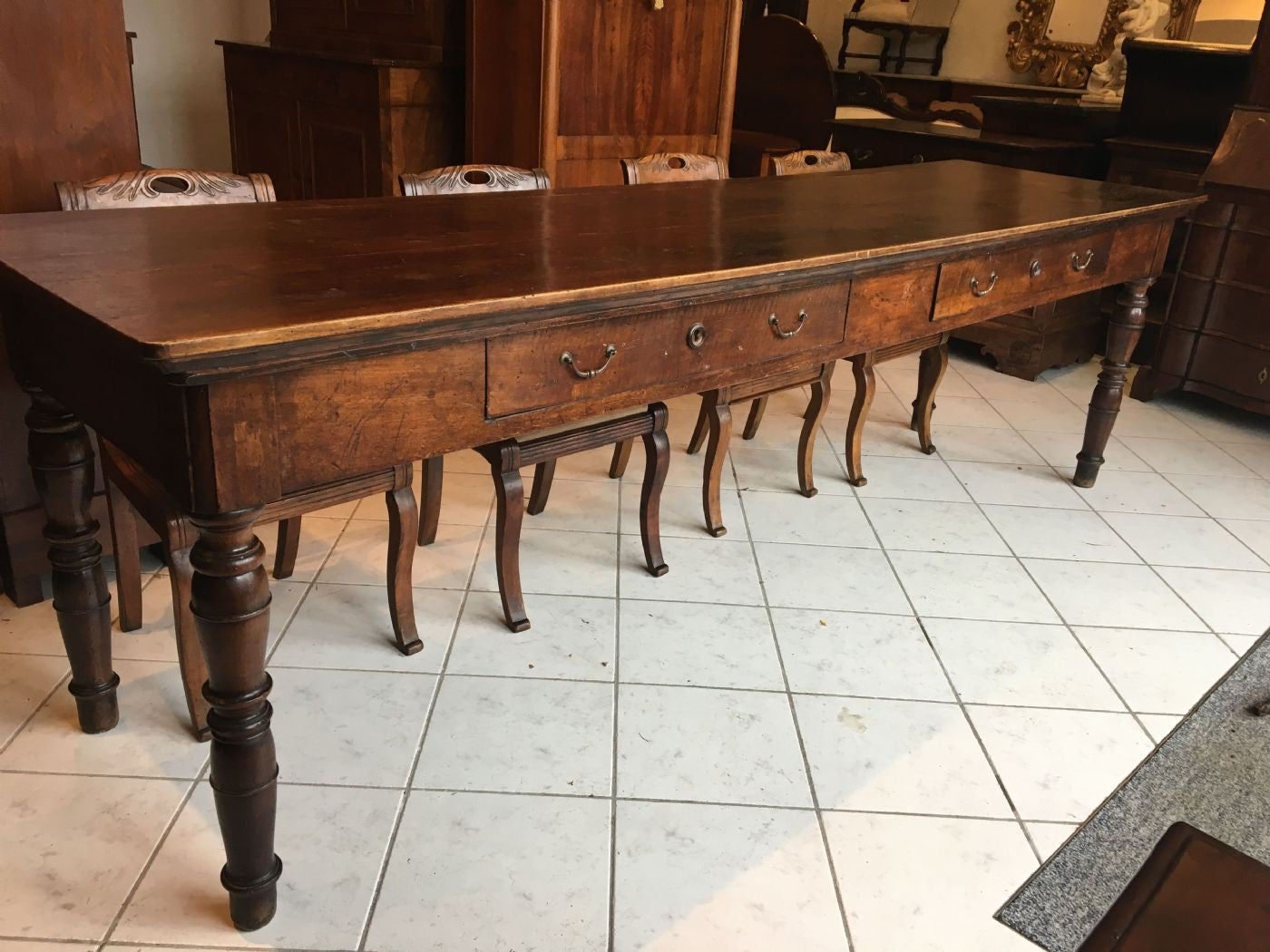 Carlo X Lombard Walnut Table