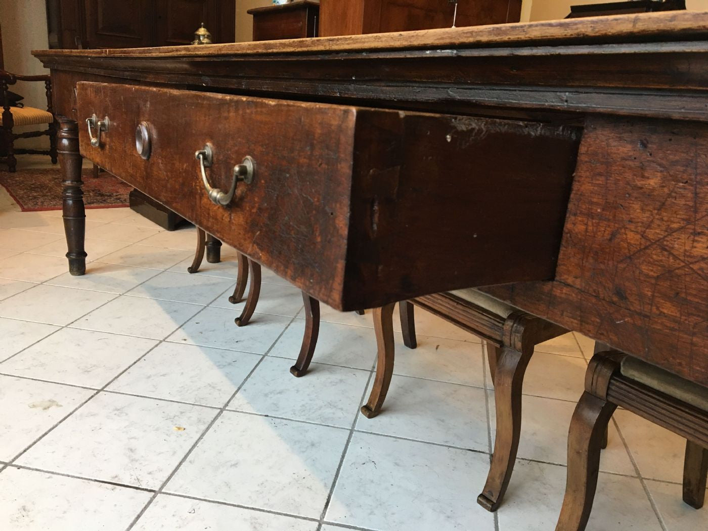 Carlo X Lombard Walnut Table