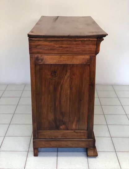 Charles X walnut sideboard in walnut feather