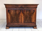 Charles X walnut sideboard in walnut feather