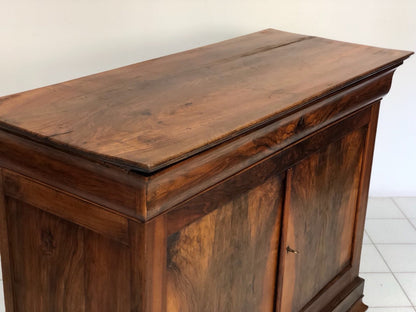 Charles X walnut sideboard in walnut feather