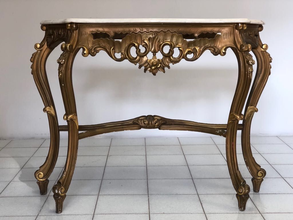 Consolles in lacca e oro zecchino