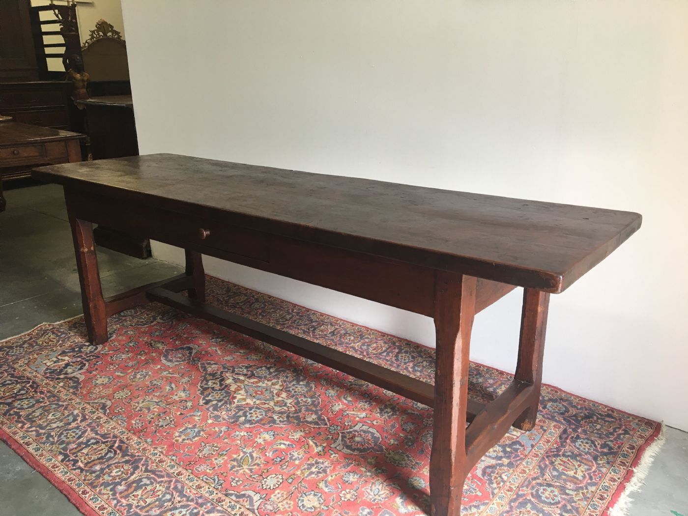 Tavolo fratino con cassetto . 240 X 73